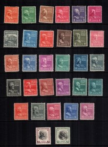 US  803-833  MH cat $28.00