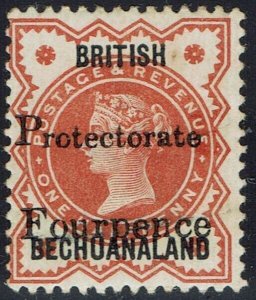 BECHUANALAND 1889 QV PROTECTORATE FOURPENCE ON ½D