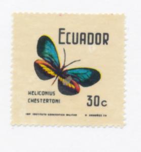 Ecuador 1970 Scott 799 used - 30c, Butterfly