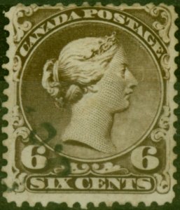 Canada 1868 6c Blackish-Brown SG59 Fine Used 