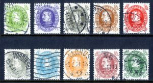 DENMARK 210-219   USED SCV $59.50 BIN $8.00 (RL) 1704