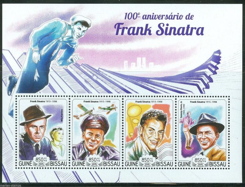 GUINEA BISSAU  2015 100th BIRTH ANNIVERSARY OF  FRANK SINATRA  SHEET   MINT NH