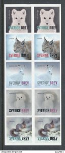 ​Stamps Of Sweden 2020. - Booklet. Winter animals.