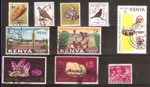 LOT Nr 124 KENYA  BRITISH COLONIES 10 STAMPS OLD AND MODERN