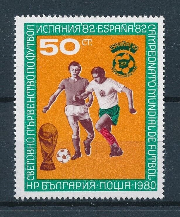 [111047] Bulgaria 1980 Sport football soccer From sheet MNH