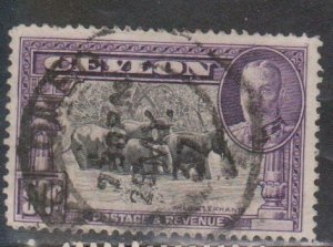 CEYLON Scott # 273 Used - KGV & Elephants