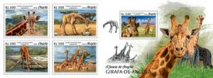 Z08 ANG18125ab ANGOLA 2018 Giraffe MNH ** Postfrisch Set