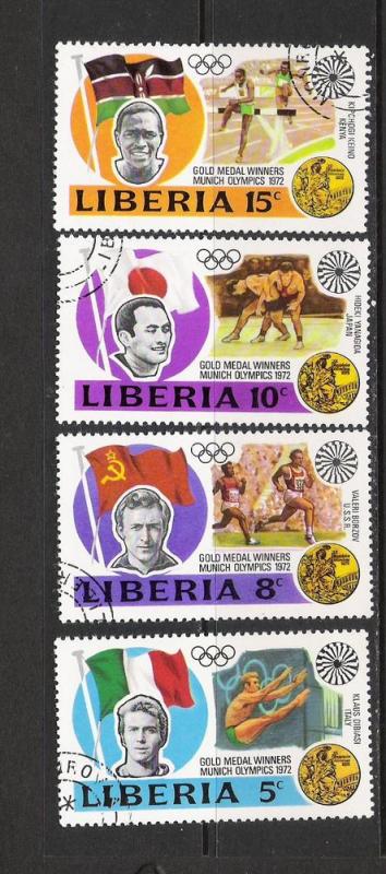 LIBERIA 616-20 VFU OLYMPIADS A592