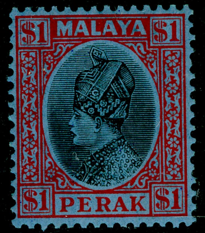 MALAYSIA - Perak SG100, $1 black & red/blue, NH MINT.