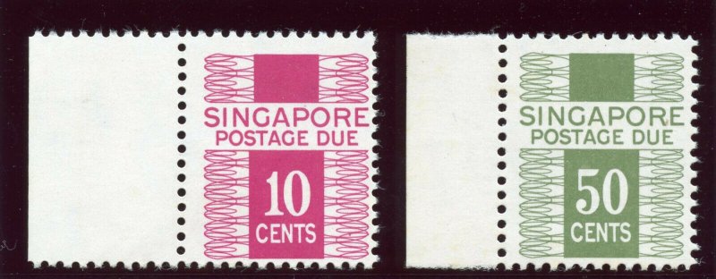 Singapore 1973 QEII Postage Due set complete superb MNH. SG D9-D10. Sc J5a-J8a.