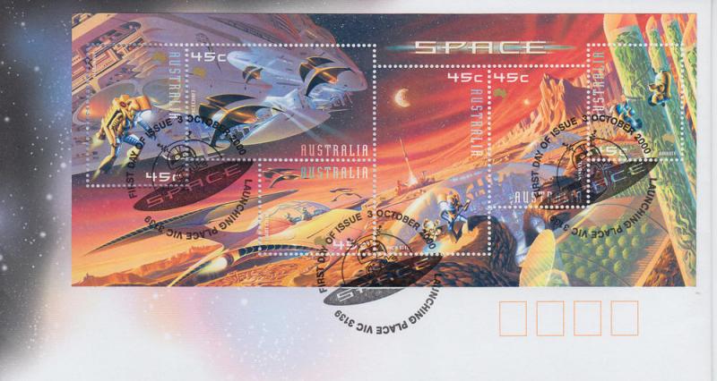 2000 Australia Space SS (Scott 1914) FDC