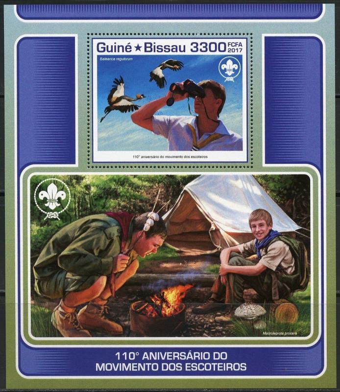 GUINEA BISSAU  2017 110th ANNNIVERSARY OF THE SCOUT MOVEMENT S/S  MINT NH