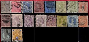 94746a - AUSTRALIA Victoria / Queensland - STAMP - Nice lot of 18 USED stamps