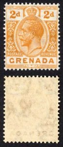 Grenada SG116 2d Orange wmk Mult Script Variety White Eye m/m