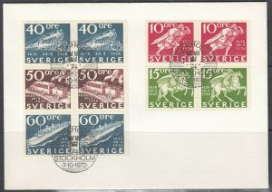 Sweden Scott 946-50 FDC - 1972 Definitive Issues 