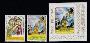 Philippines # 1885-1887, Canonization of Lorenza Ruiz, Mint NH, 1/2 Cat.