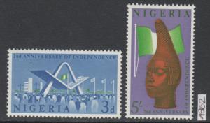 XG-AL672 NIGERIA IND - Independence, 1962 2Nd Anniversary MNH Set