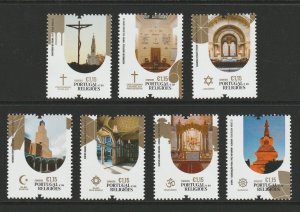 Portugal 2023 Places of Worship, Scott No 4482-4488 MNH Set