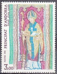 andorra--french  scott no 291 mh