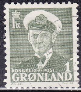 Greenland 28 USED 1950 King Frederik IX