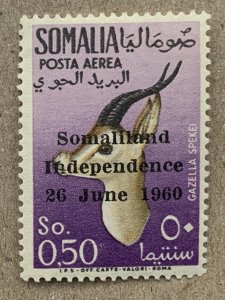 Somalia 1960 Independence on 0.50s Gazelle, unused VLH. Scott C68, CV $40.00