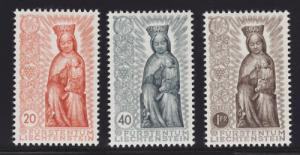 Liechtenstein Sc 284-286 MNH. 1954 Madonna in Wood, cplt set,  VF