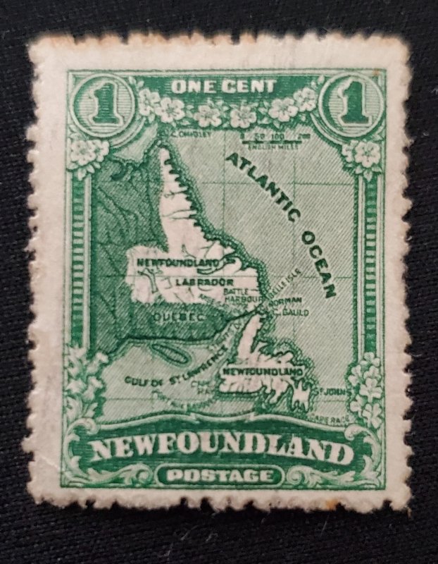 Newfoundland # 145, 1928 Map, MH