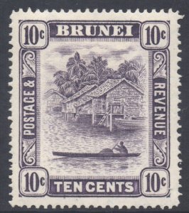 Brunei Scott 68 - SG85, 1947 Brunei River 10c MH*