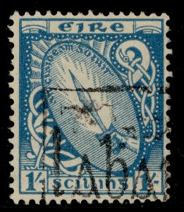 IRELAND GVI SG122, 1s light blue, FINE USED. Cat £18.