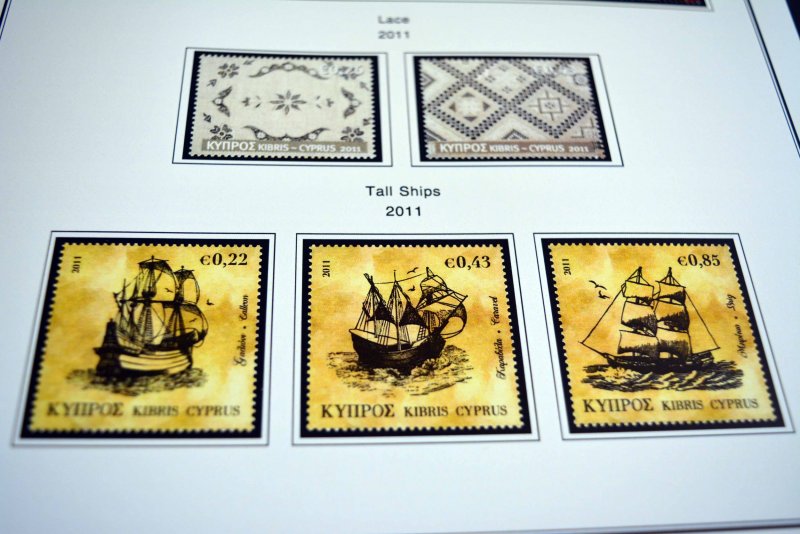 COLOR PRINTED GREEK CYPRUS 2011-2020 STAMP ALBUM PAGES (41 illustr. pages)