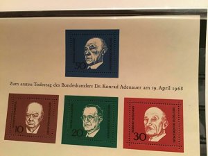 Germany Churchill and world leaders mint never hinged stamps sheet R21774