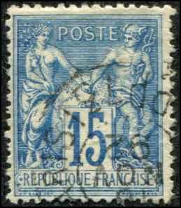 France SC# 103 Peace & Commerce 15c  Used SCV $0.80