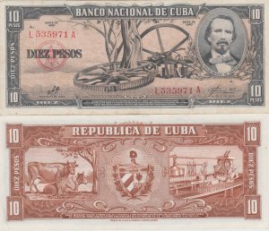 1960 Cuba 10 Pesos Che Signature Circ.