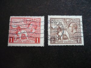 Stamps - Great Britain - Scott# 185-186 - Used Set of 2 Stamps