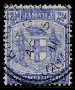 JAMAICA EDVII SG42, 2½d pale ultramarine, FINE USED. CDS