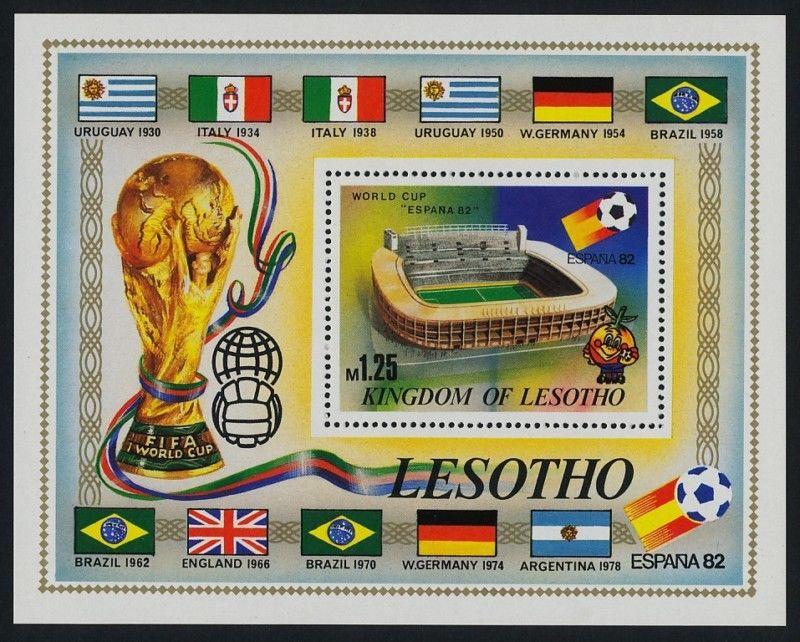 Lesotho 364 MNH World Cup Football, Stadium, Flags