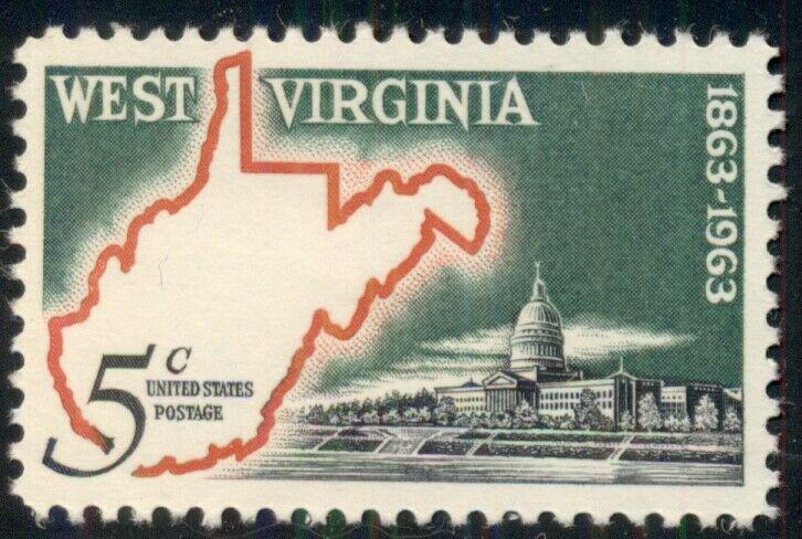 #1232 5¢ WEST VIRGINIA STATEHOOD LOT OF 400 MINT STAMPS, SPICE UP YOUR MAILINGS!