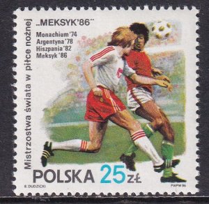 Poland 1986 Sc 2728 World Cup Soccer Championships Mexico Stamp MNH