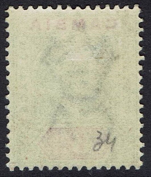 GAMBIA 1902 KEVII KEY TYPE 6D WMK CROWN CA