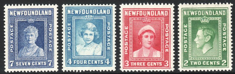 1938 Newfoundland Canada complete set MNH Sc# 245 / 248 CV: $9.40