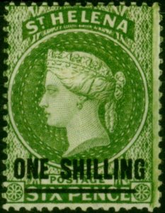 St Helena 1880 1s Yellow-Green SG30 Fine MM