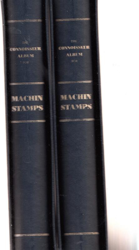 MACHIN STAMPS CONNOISSEUR ALBUM 2 VOLUMES. SPECIALIST MACHIN ALBUMS