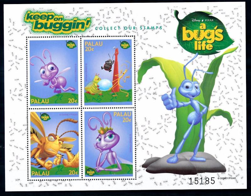 [62814] Palau 1998 Disney Insects A Bug's Life  MNH