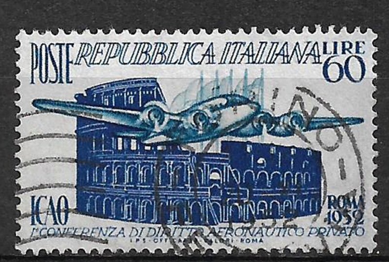 COLLECTION LOT OF # 841 ITALY # 611 1952