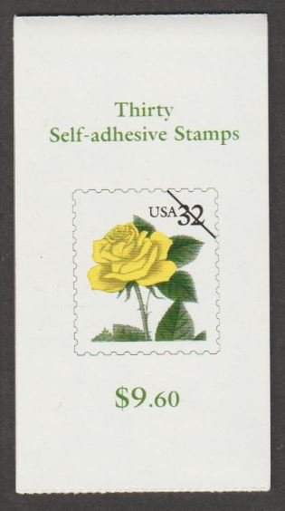 U.S. Scott #3049b-3049d BK242 Yellow Rose Stamp - Mint NH Booklet