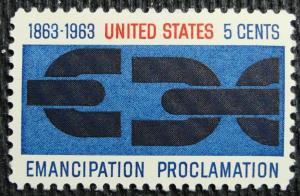 US #1233 MNH Single, Emancipation Proclamation, SCV $.20 L12