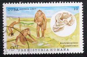 CUBA Sc# 3877  PREHISTORIC MAN  10c 1997  used / cto