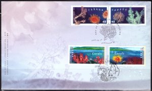 F2334   CANADA   FDC # 1950-1951, 979, 982      Corals - Joint Issue Hong Kong