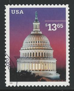 United States Scott #3648 $13.65 Capitol Building Used Stamp