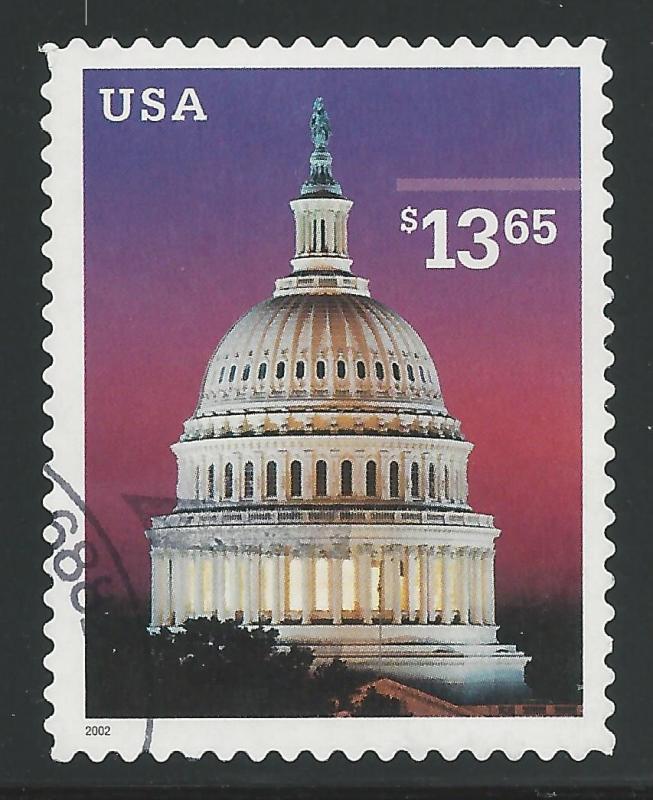 United States Scott #3648 $13.65 Capitol Building Used Stamp